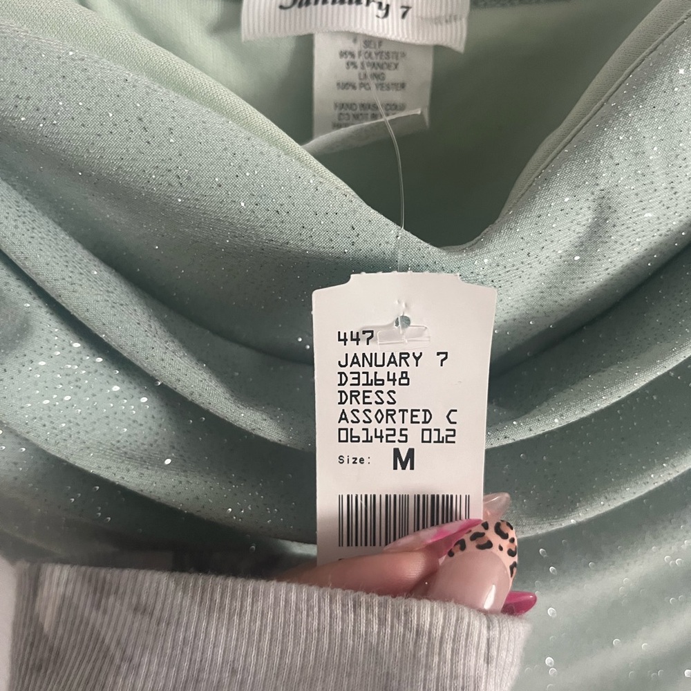 January 7 Strapless Mint Dress - Picture 6 of 6
